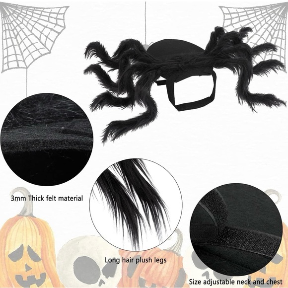 DOG/CAT HALLOWEEN SPIDER COSTUME - Picture 3 of 4
